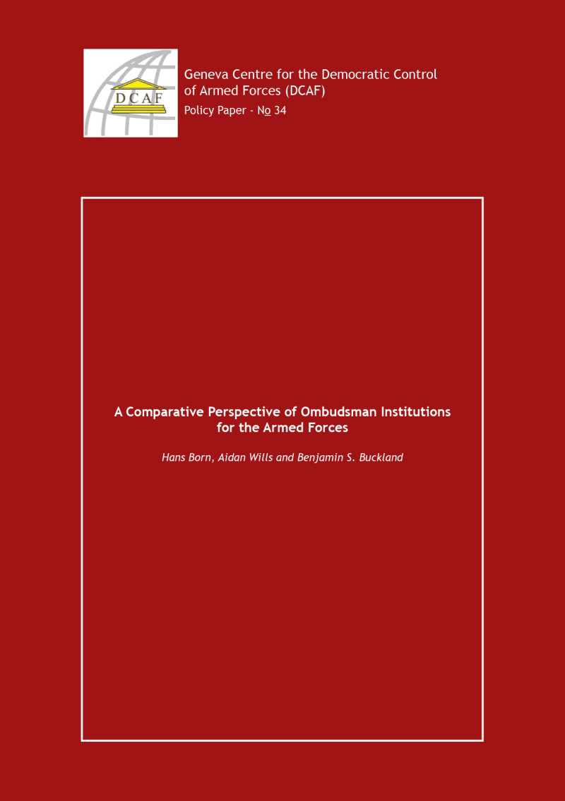A Comparative Perspective of Ombuds Institutions for the Armed Forces