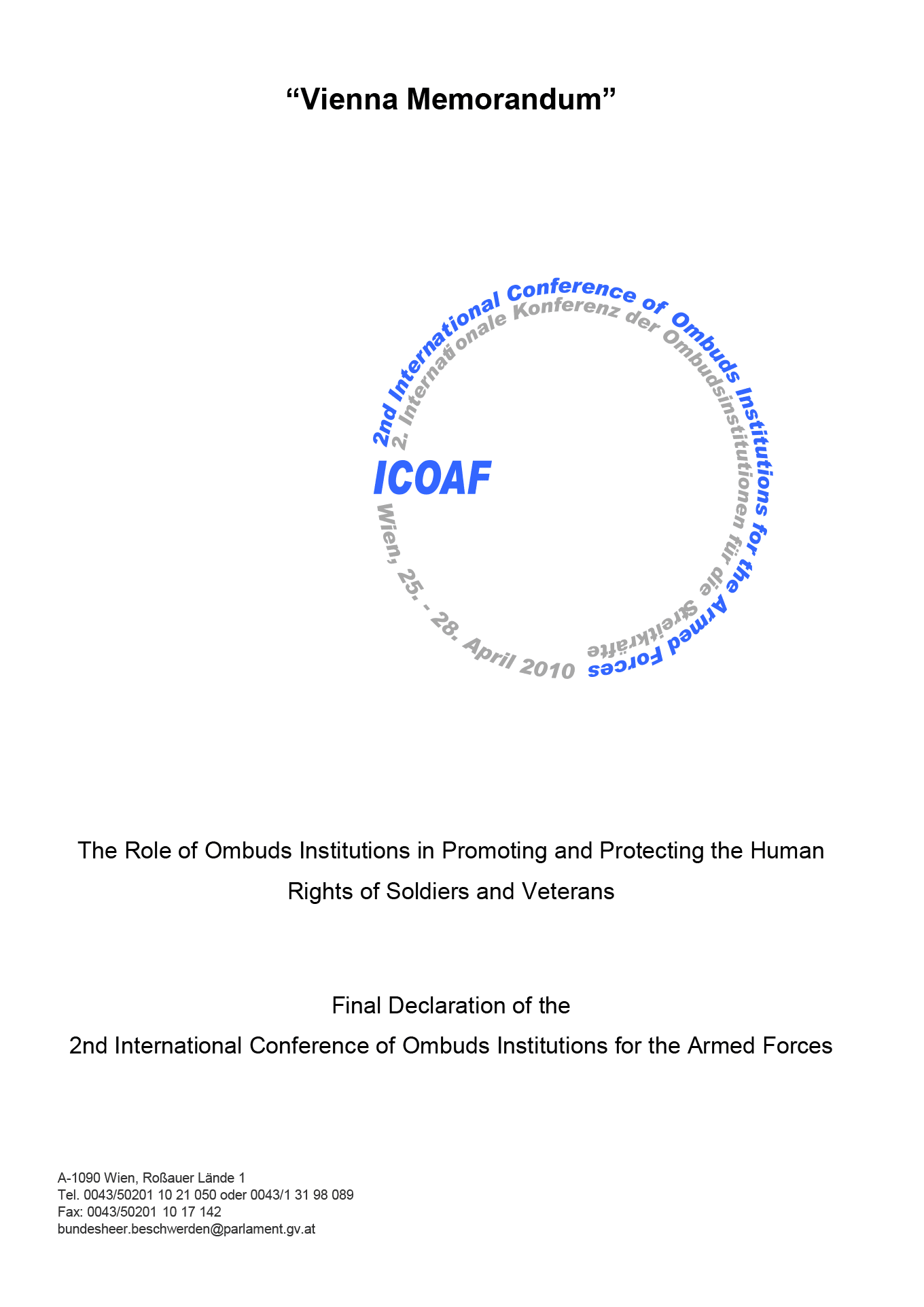 02ICOAF conference statement