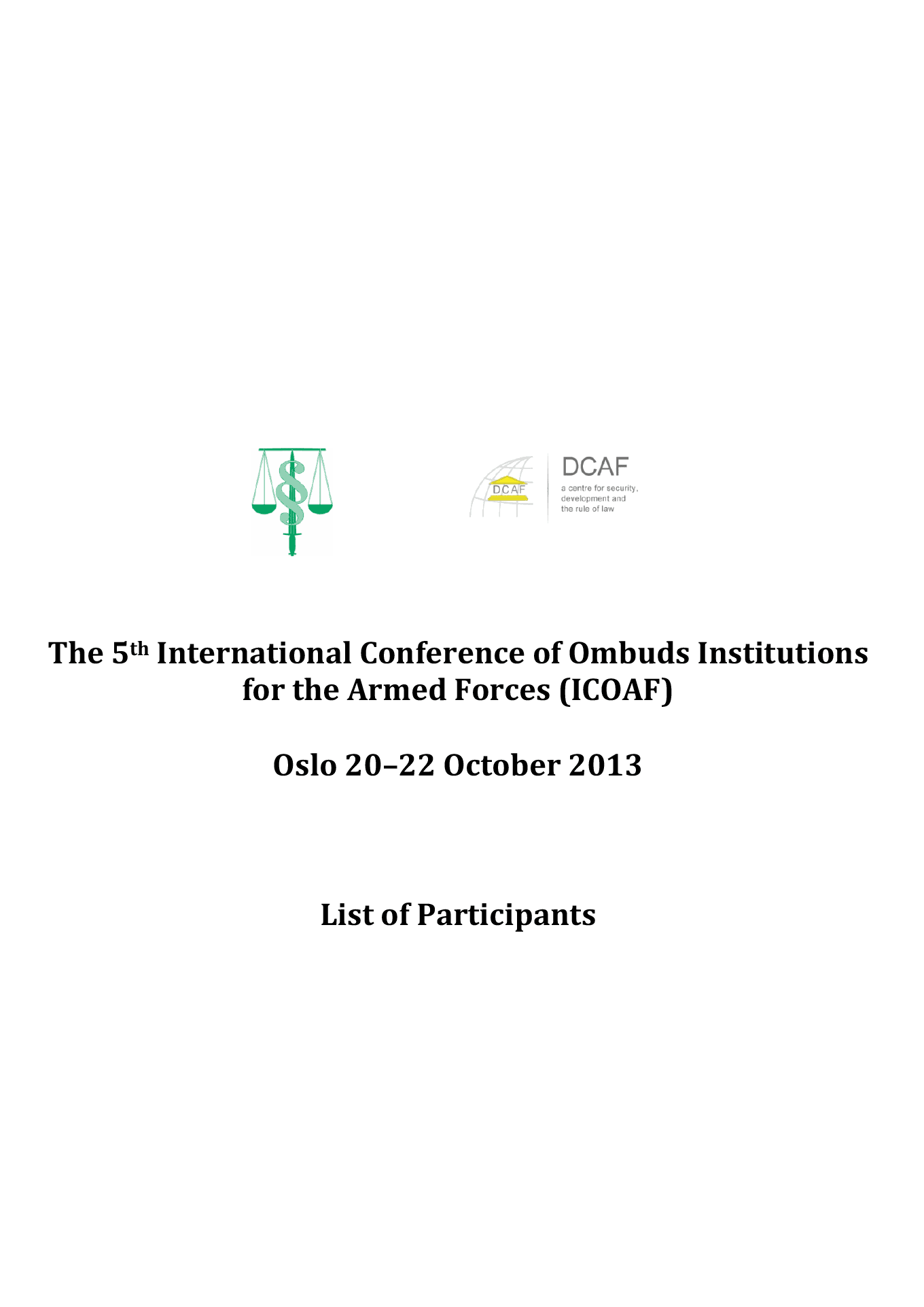 05ICOAF List of Participants