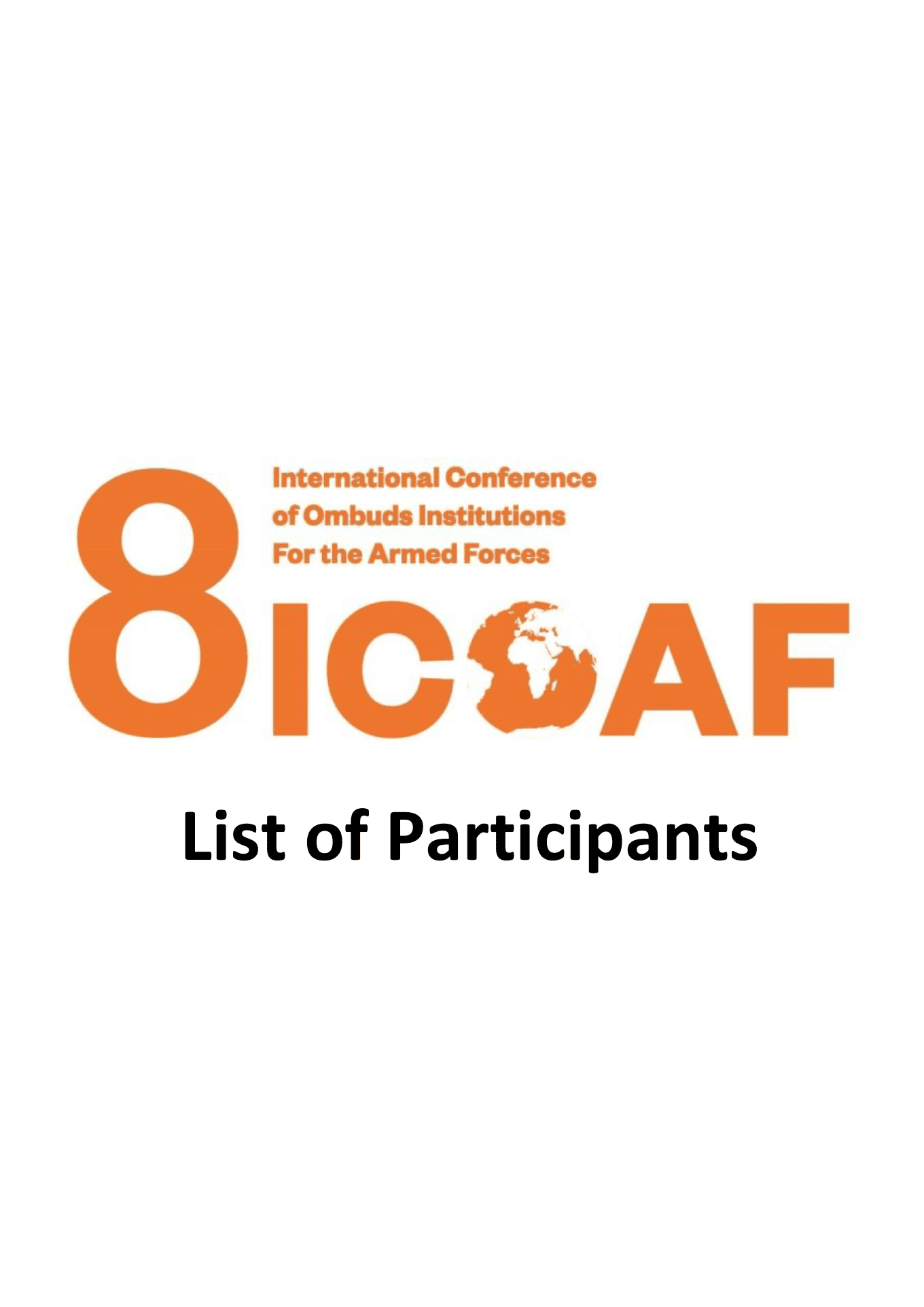 08ICOAF List of Participants